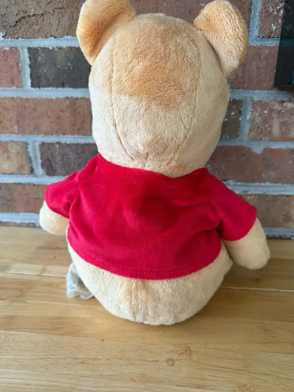 Disney Store Winnie The Pooh Plush Stuffed Animal with Red Shirt